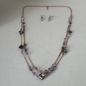 Amethyst Necklace/Earrings Set